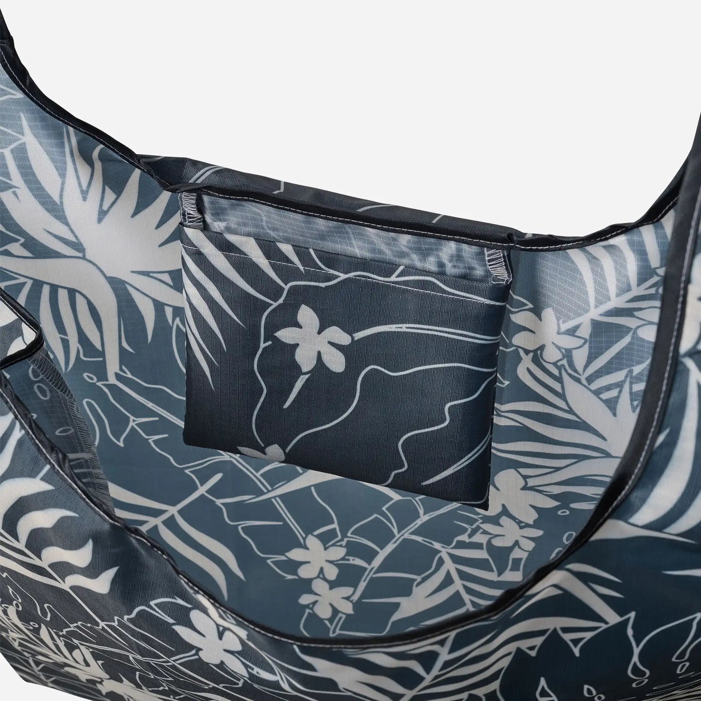 Pocket Tote: Retro Palms Black Nomadix