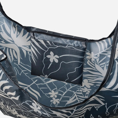 Pocket Tote: Retro Palms Black Nomadix