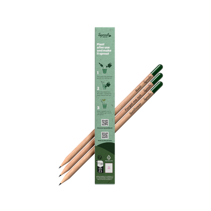 Plantable Pencils - 3-Pack with Customized Box - EarthHero Corporate Gifting and Custom Swag