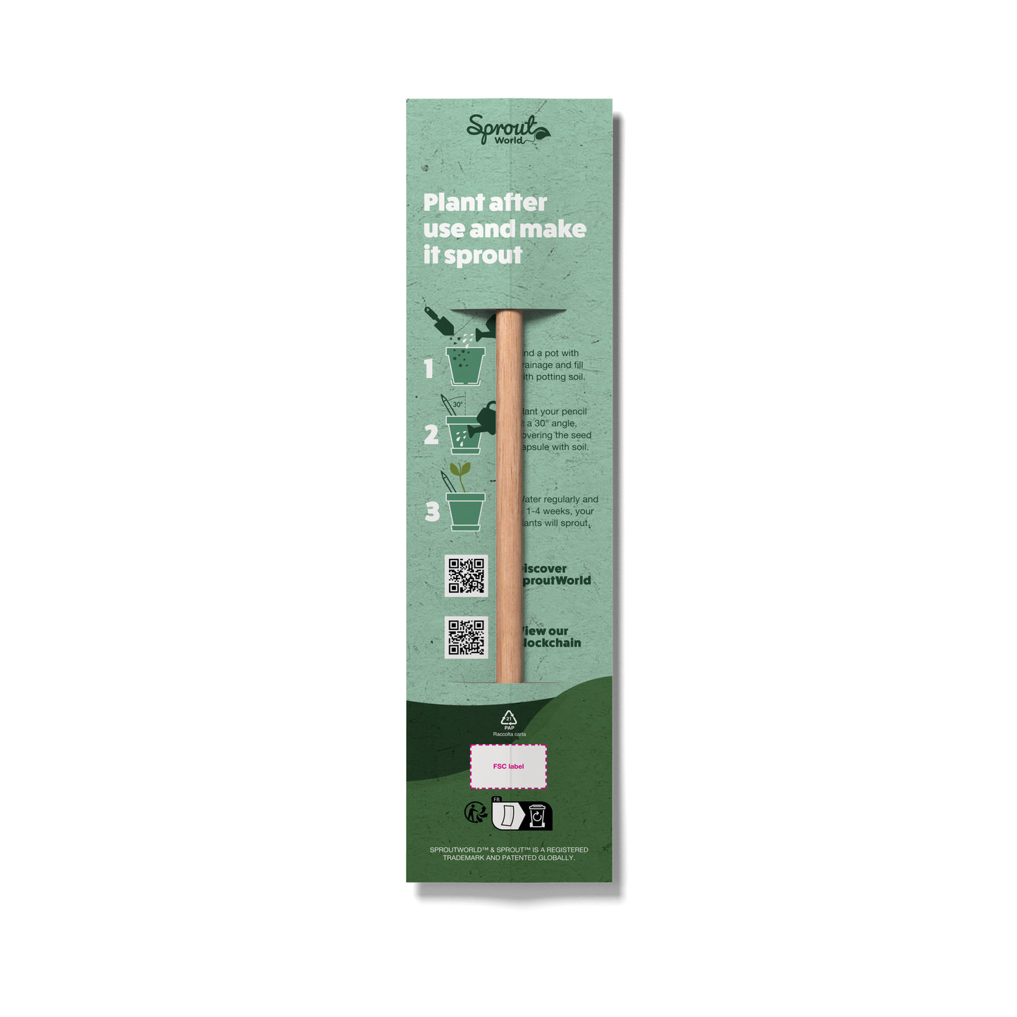 Plantable Pencils - Single Pencil with Customized Card - EarthHero Corporate Gifting and Custom Swag