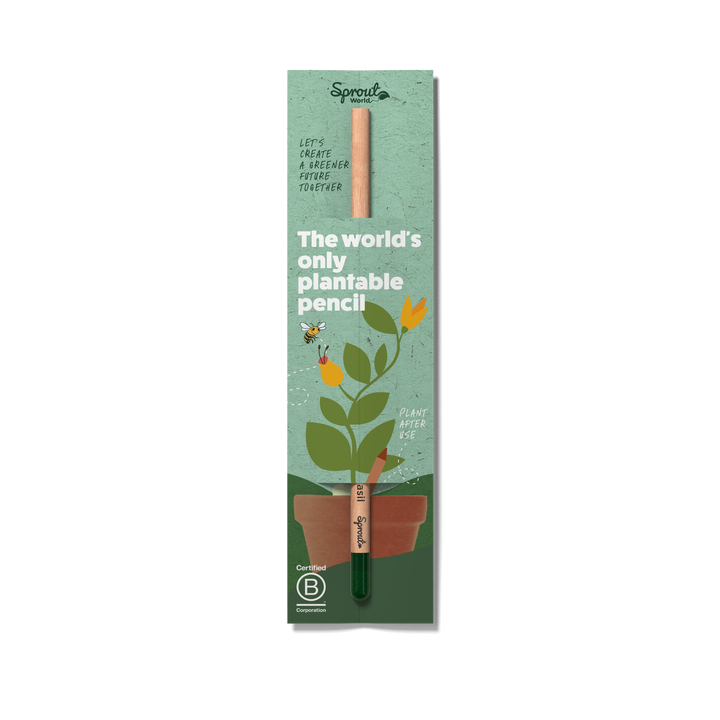 Plantable Pencils - Single Pencil with Customized Card - EarthHero Corporate Gifting and Custom Swag