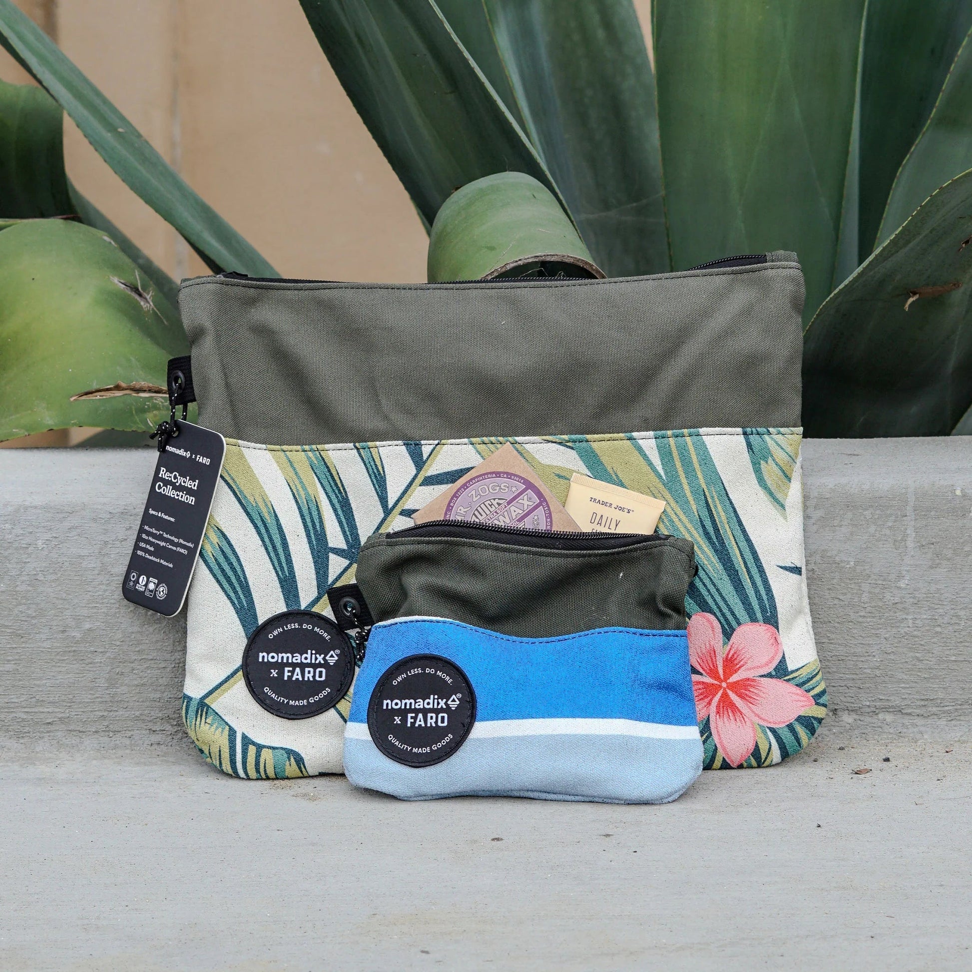 The Large Pouch: Nomadix x FARO: Palms Pink Nomadix