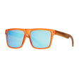 Matte Orange / Zebra Wood / Ice Blue Mirror Polarized Lens