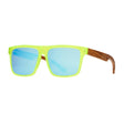 Matte Lime Green / Zebra Wood / Ice Blue Mirror Polarized Lens