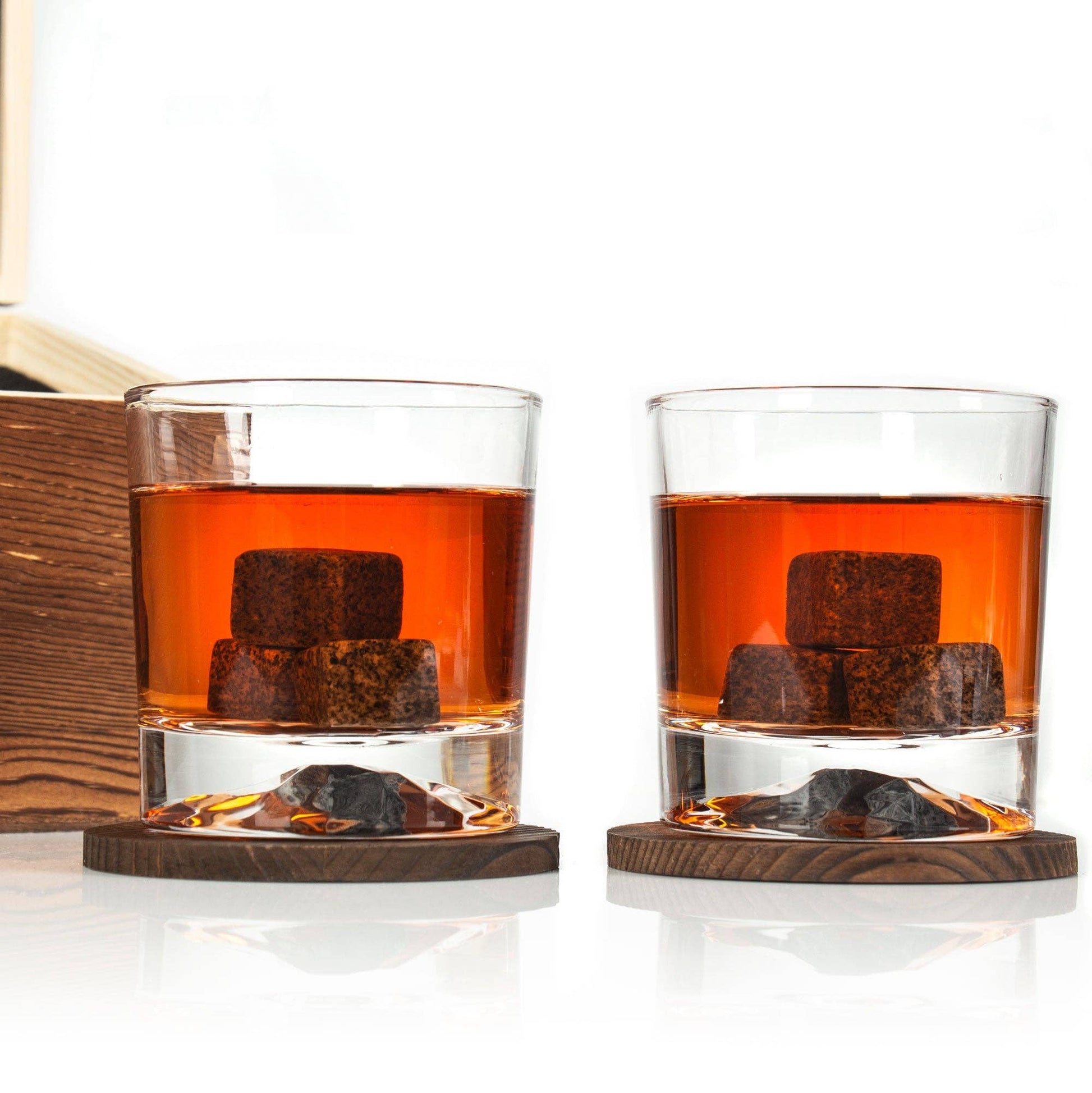 Whiskey glasses styled