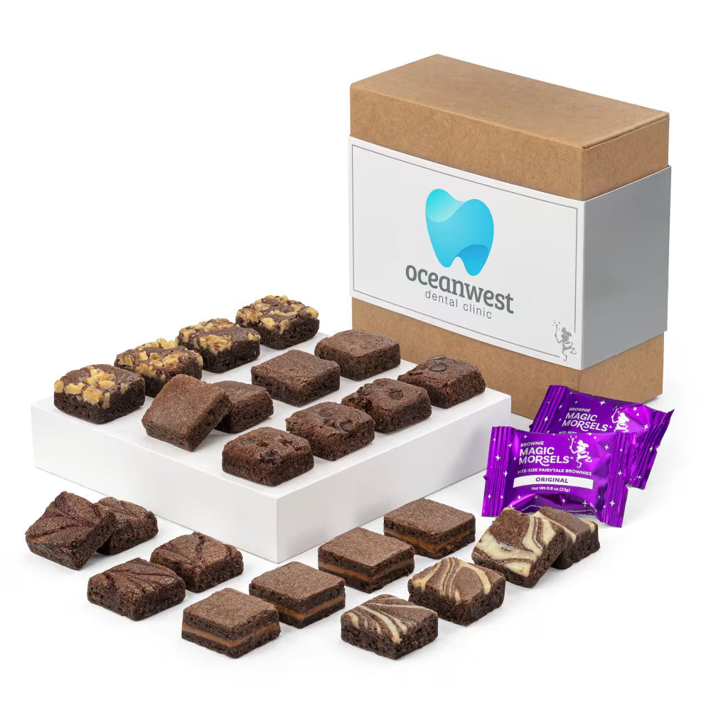 Custom Morsel 24 Gift Box | 24 Gourmet Brownie Morsels Fairytale Brownies