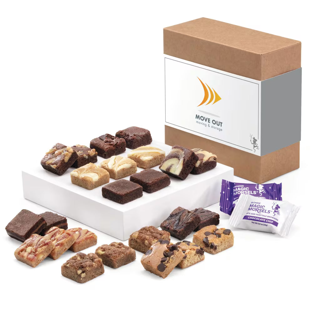 Custom Morsel Combo 24 | Assorted Gourmet Brownie & Blondie Gift Box Fairytale Brownies