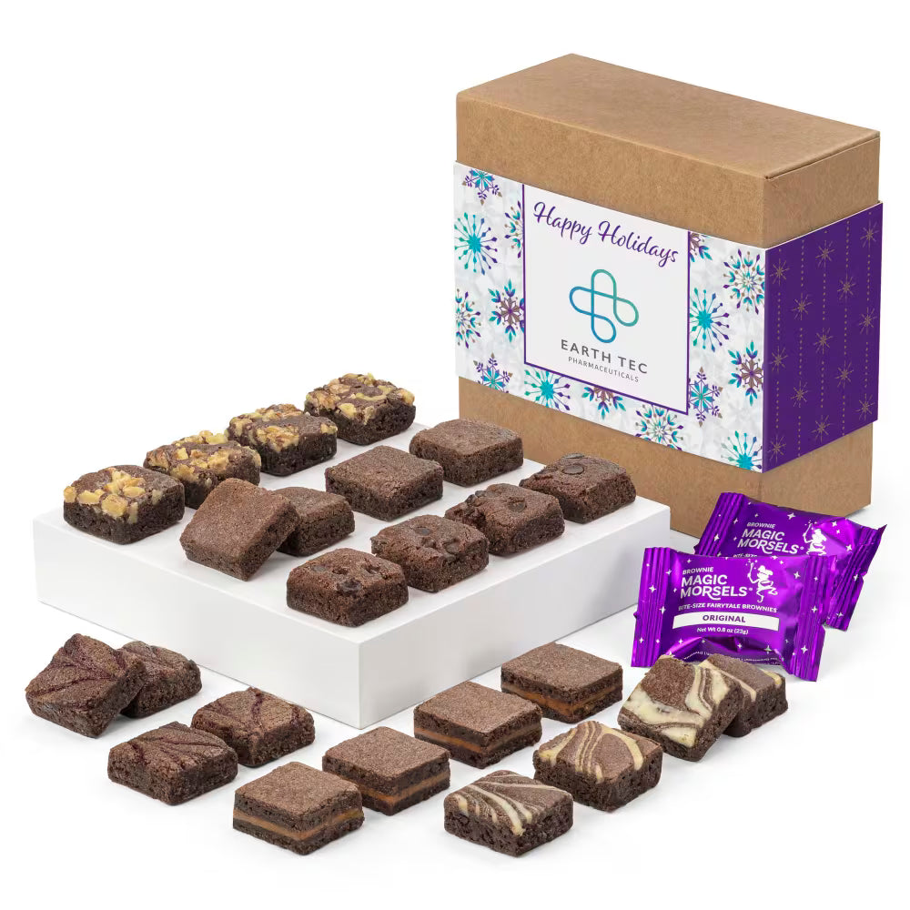 Custom Holiday Morsel 24 Gift Box | 24 Gourmet Brownie Bites Fairytale Brownies