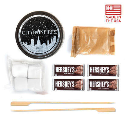 Portable fire pit kit contents