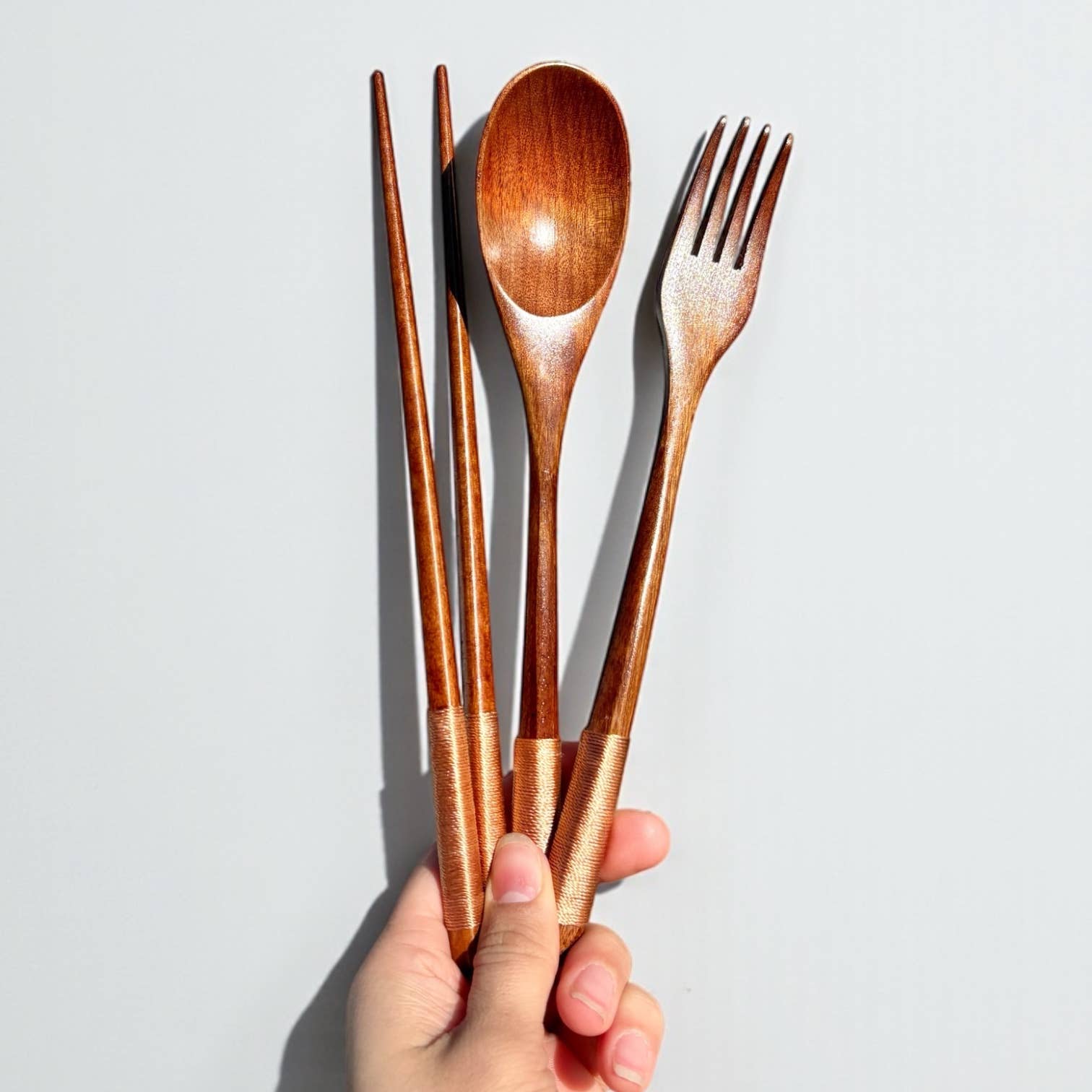 Coconut cutlery set packaging