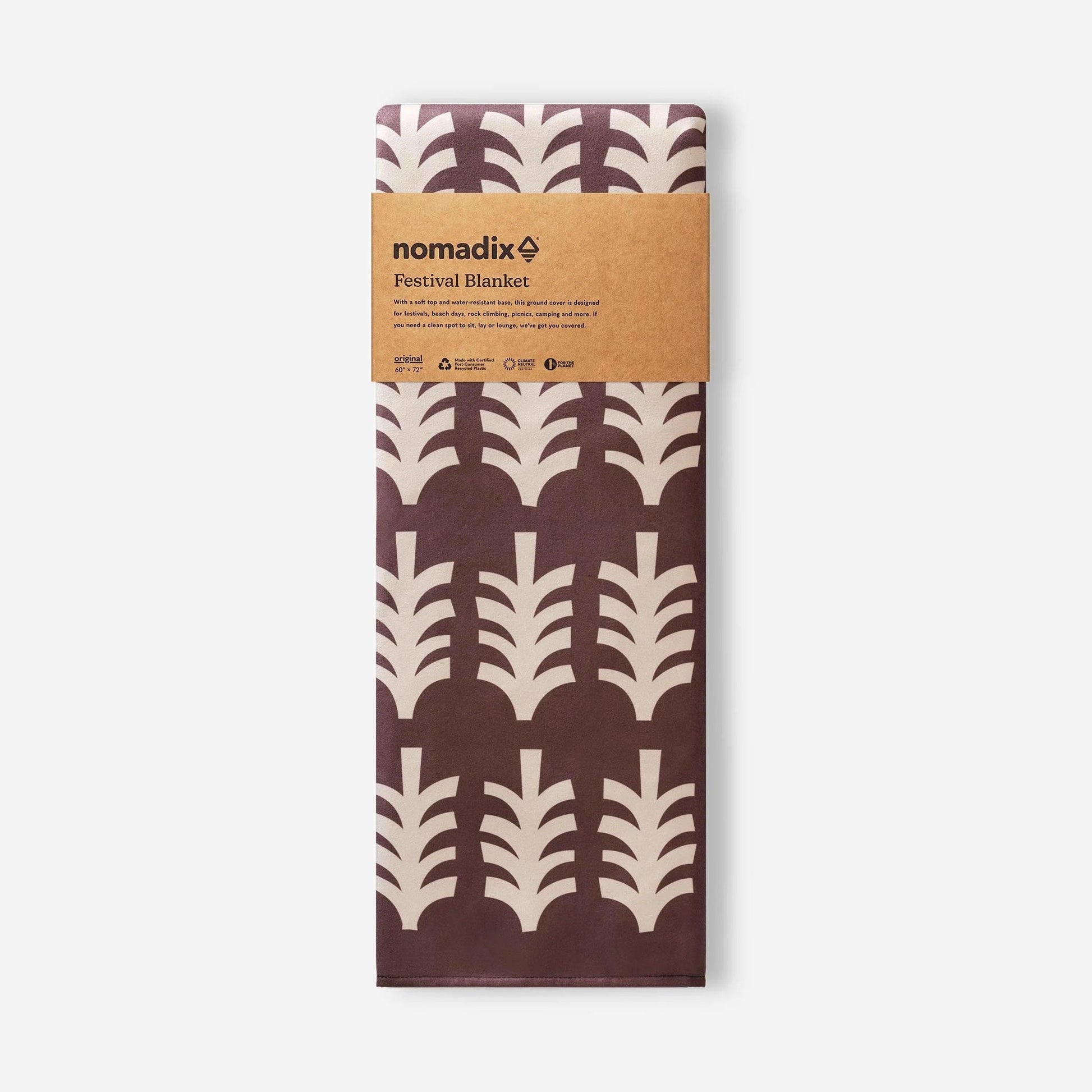 Festival Blanket: Fresh Pines Burgundy Beige Nomadix