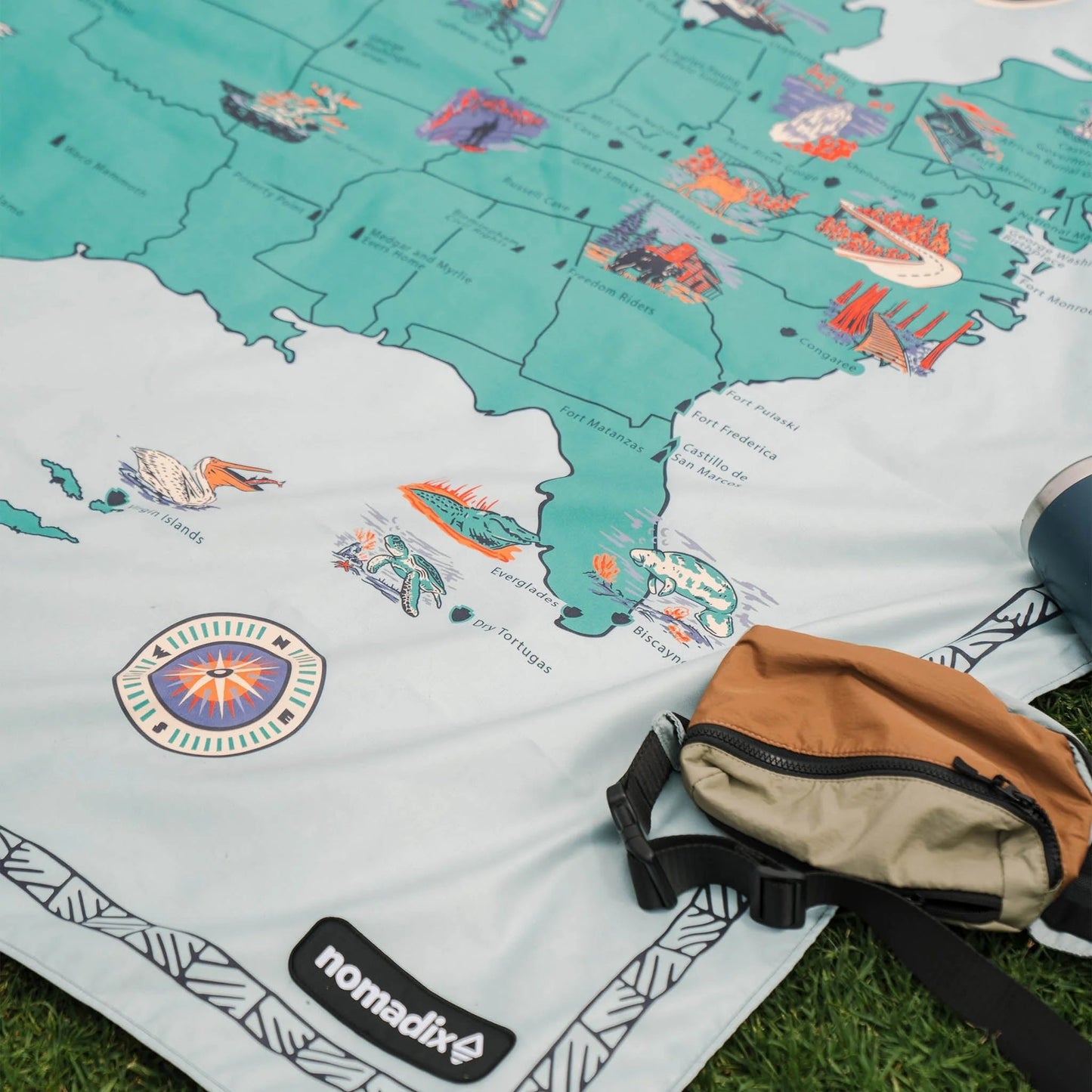 Festival Blanket: National Parks and Monuments Map Nomadix