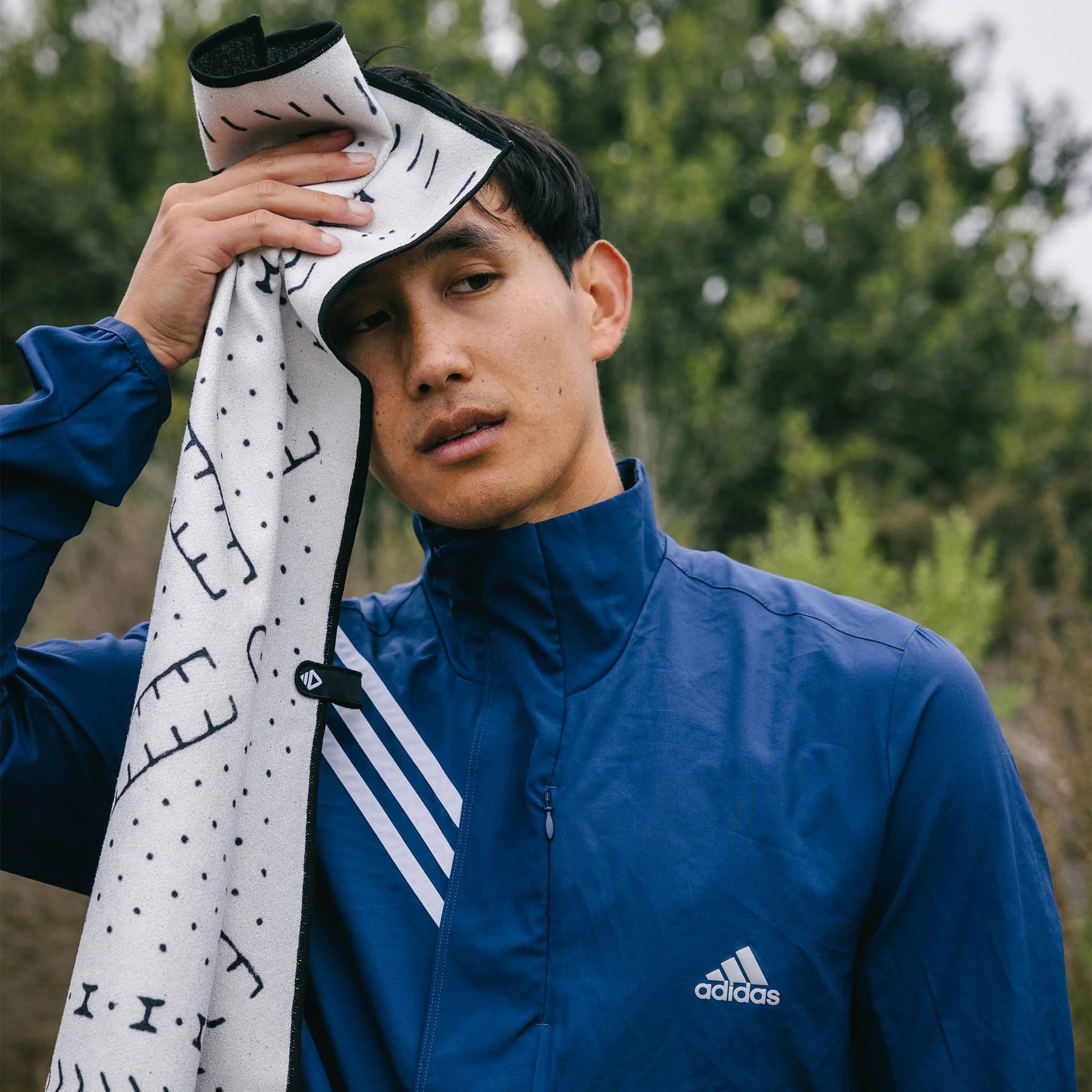 Fitness Towel: Mud Cloth White Nomadix