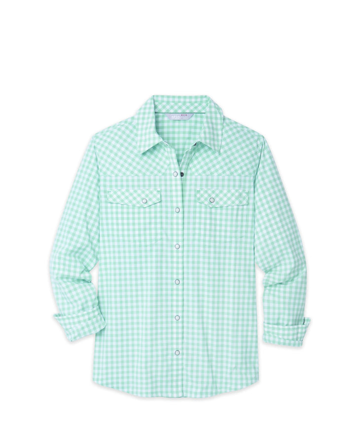 Stio Women's Eddy Shirt LS EarthHero Corporate Gifting and Custom Swag