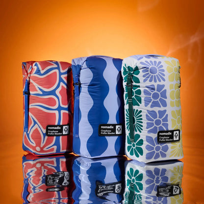 Graphene Puffer Blanket: Slack Tide Coastal Blue Nomadix