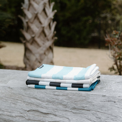 Original Towel: Cabana Stripe Black Nomadix