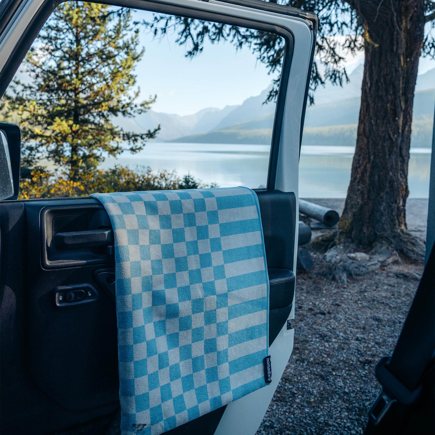 Original Towel: Checked Out Pale Blue Sky Nomadix