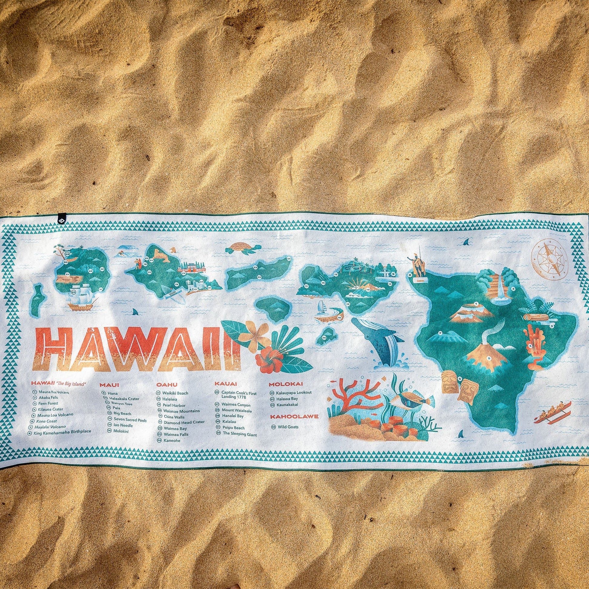Original Towel: Hawaii Map Nomadix