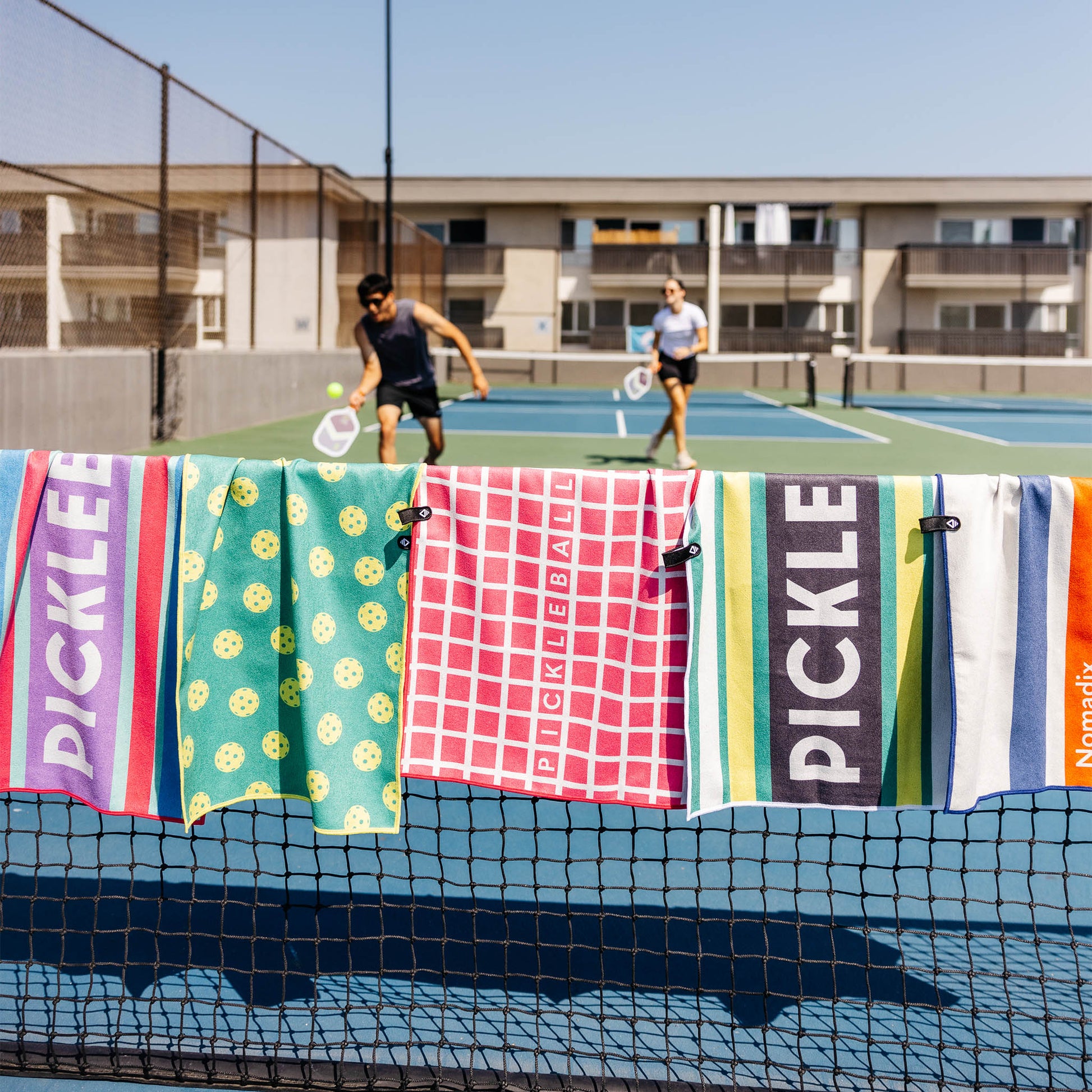 Pickleball Towel: Pickleball Net Pink Nomadix