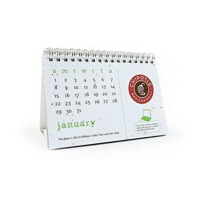 Custom Seed Paper Desk Calendar Bloomin
