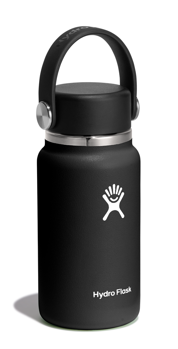 Custom Hydro Flask Micro Hydro Black 200 mL Hydro Flask